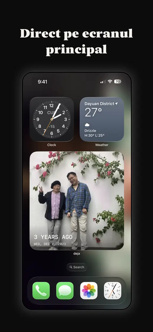 Widgetul deja pe ecranul principal al iPhone-ului