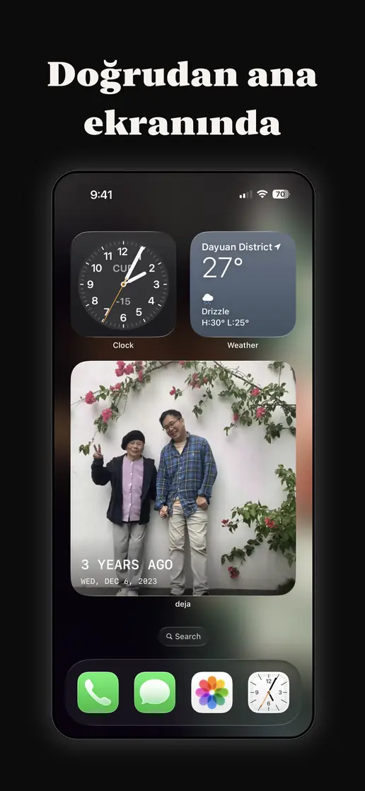 iPhone Ana Ekranında deja'nın araç takımı